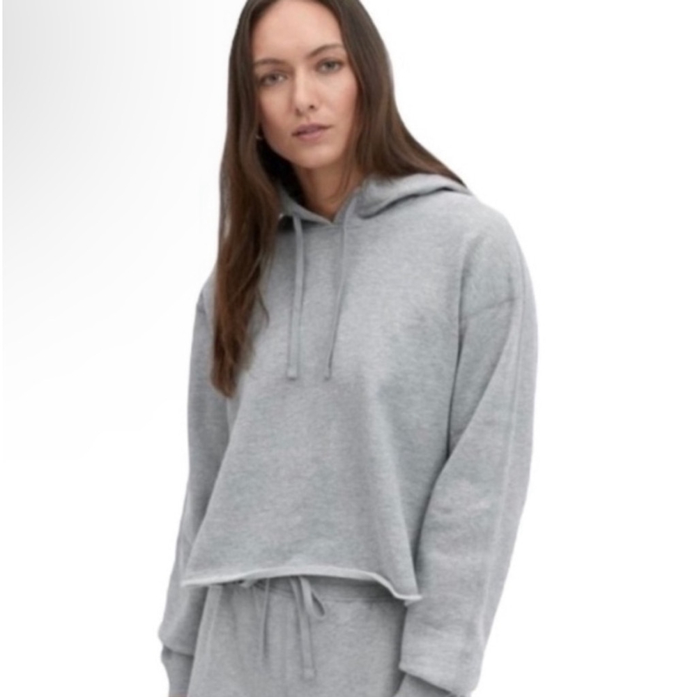 Reigning Champ by Aritzia Women’s Terry Cut Off 100% Cotton Grey Hoodie Large